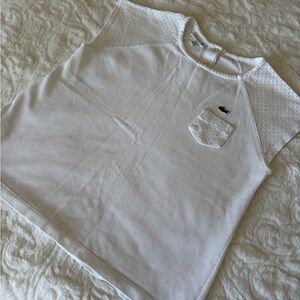 Lacoste White Textured Top